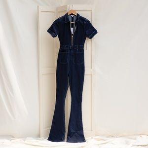 WeWore What Flare Denim Jumpsuit